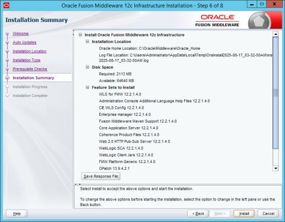 Oracle Analytics Server installation