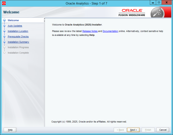 Oracle Analytics Server installation